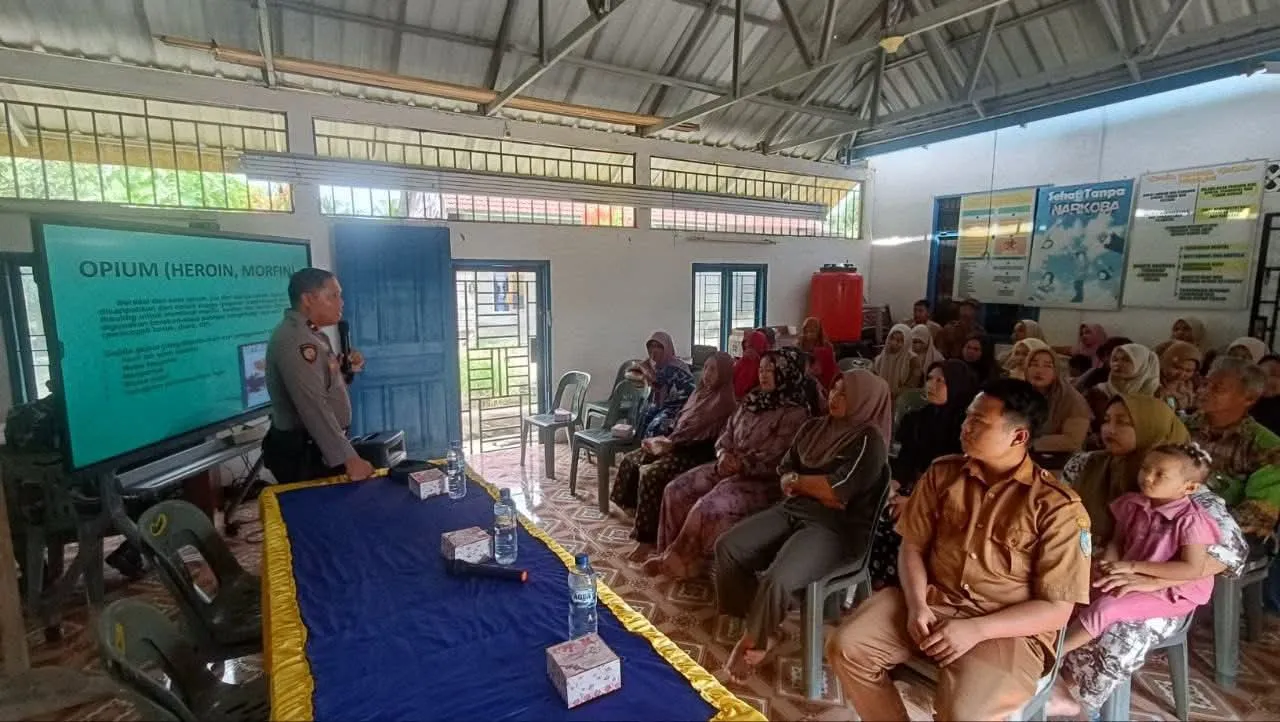 Cegah Peredaran dan Penyalahgunaan Narkoba, Satgas TMMD Ke-129 Kodim 0208/Asahan Gelar Penyuluhan P4GN di Desa Kapal Merah