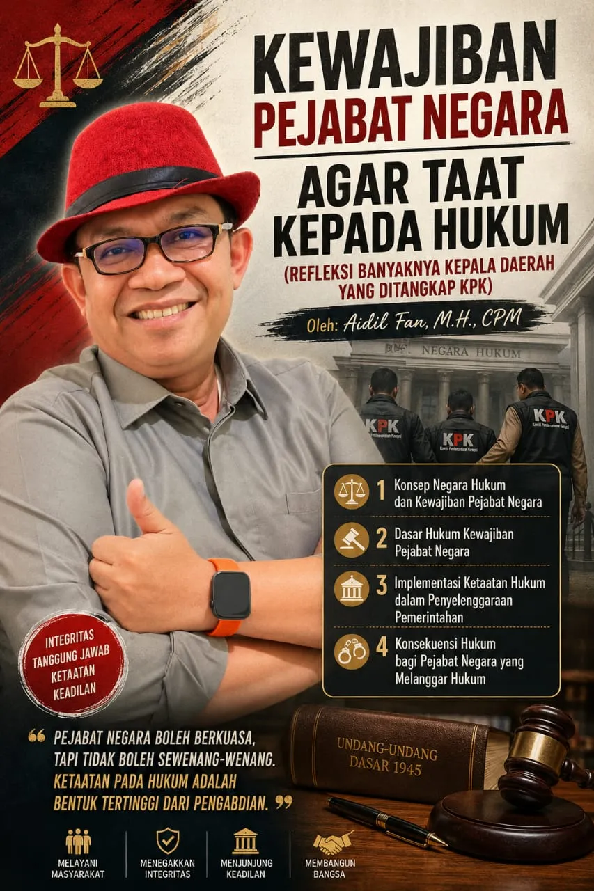 Kewajiban Pejabat Negara Agar Taat Kepada Hukum (Refleksi Banyaknya Kepala Daerah yang Ditangkap KPK)