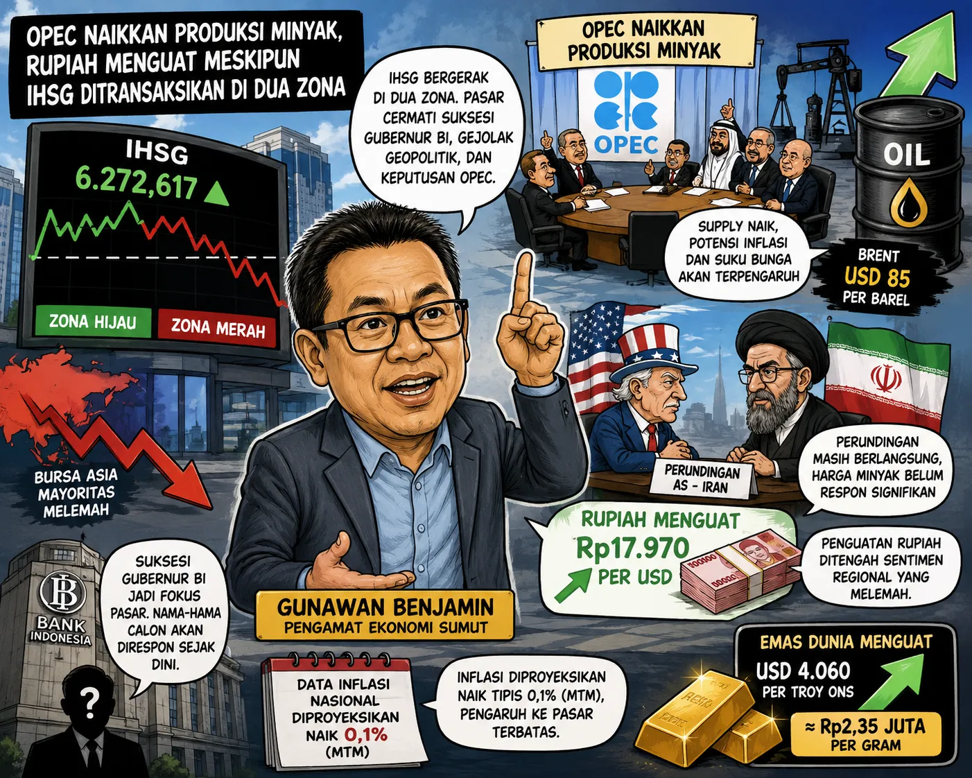 OPEC Naikkan Produksi Minyak, Pengamat: Pasar Fokus Suksesi Gubernur BI