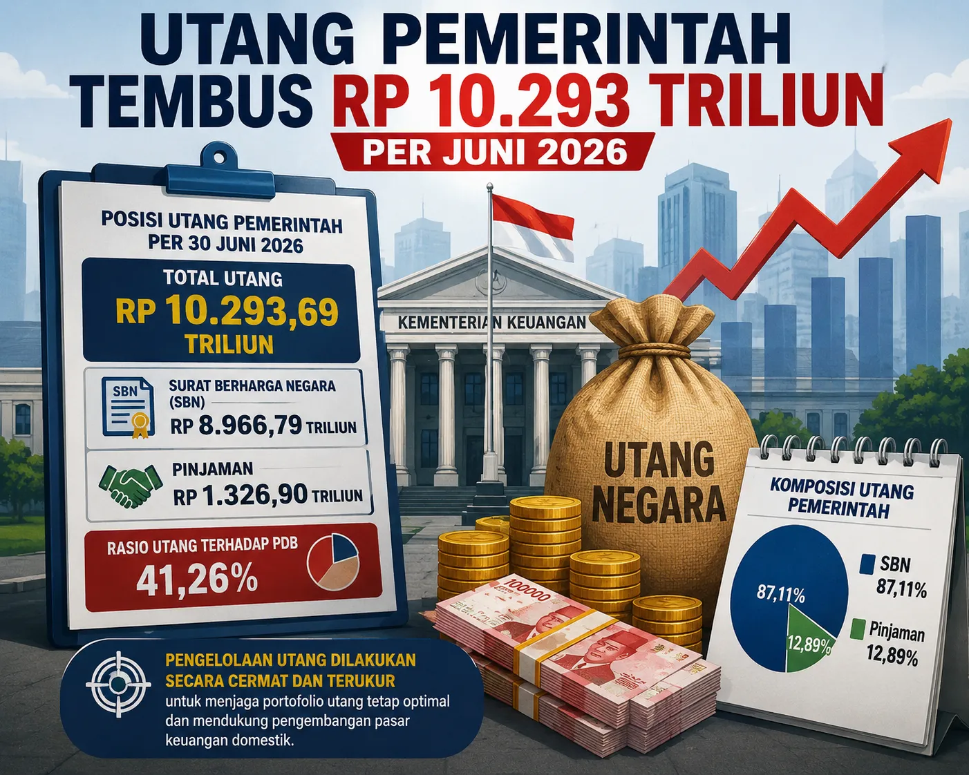 Utang Pemerintah Mencapai Rp10.293 Triliun