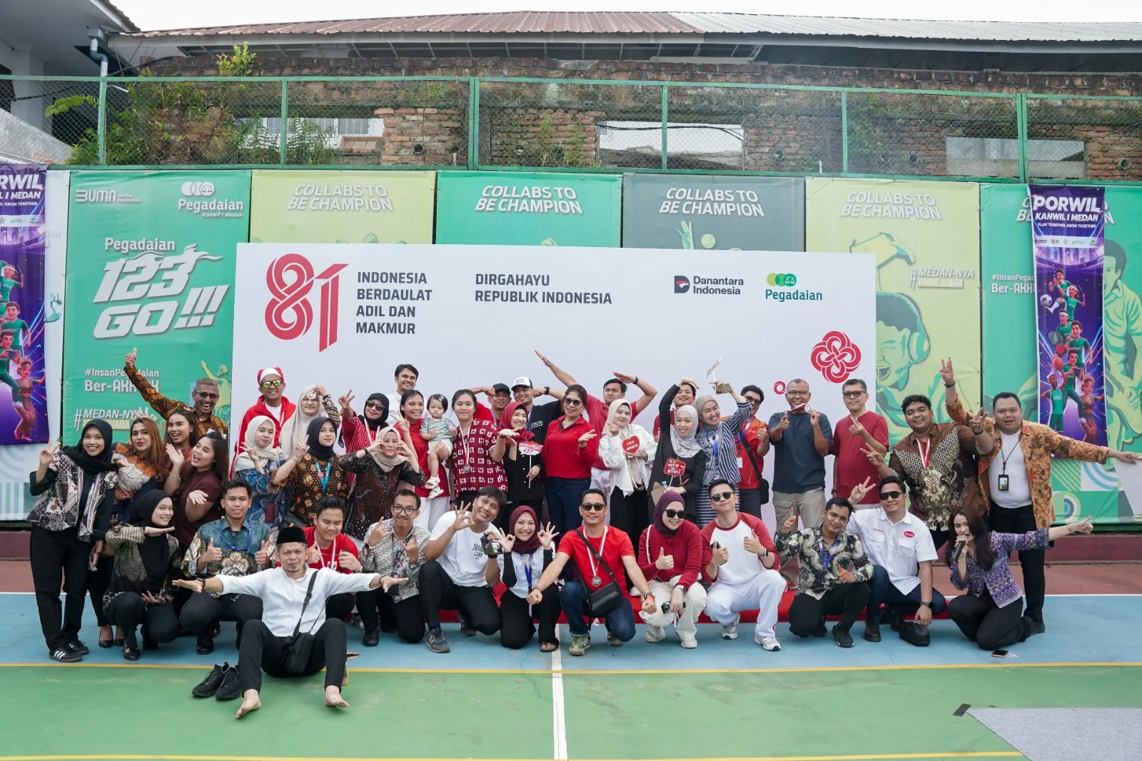 Semarak HUT ke-81 RI, Pegadaian Kanwil I Medan Gelar Perlombaan dan Donor Darah