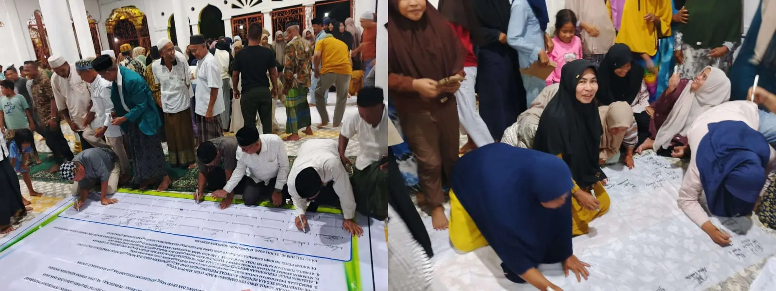 Ratusan Warga Tiga Desa di Samadua Teken Petisi, Kompak Tolak Tambang Emas