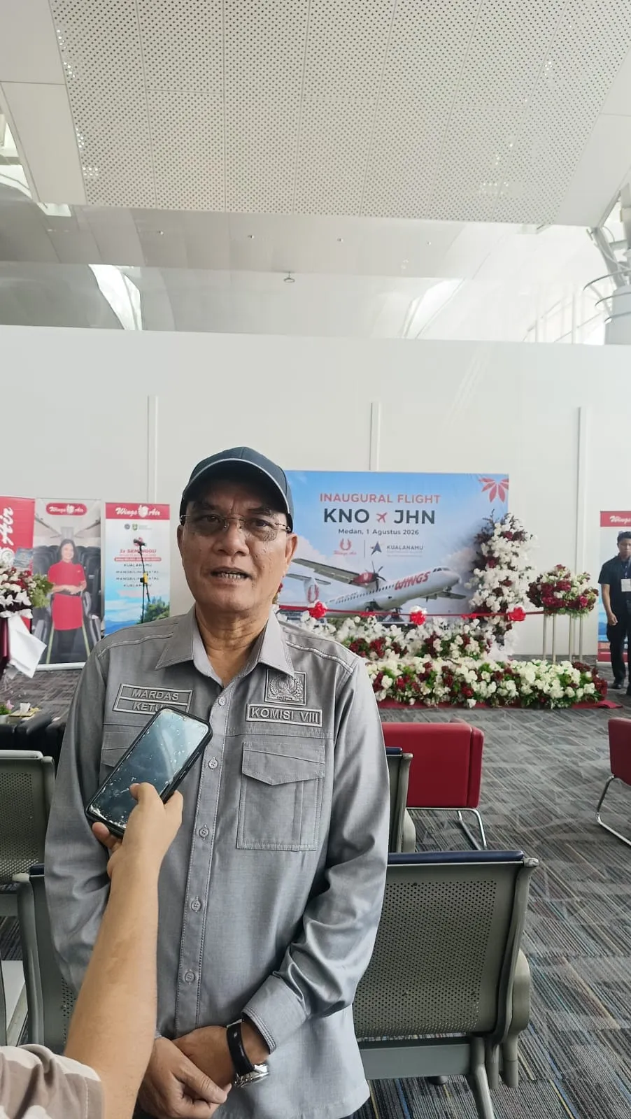 Wings Air Terbang Perdana Kualanamu-Mandailing Natal, Marwan Dasopang: Rute Ini Percepat Pertumbuhan Ekonomi Eks Tabagsel