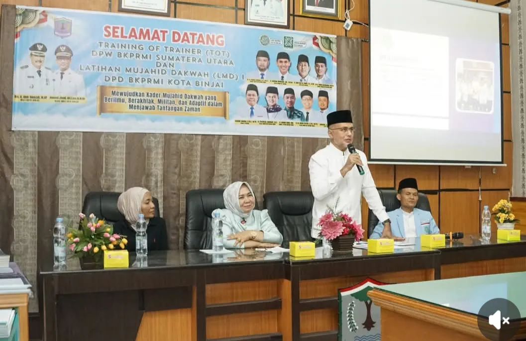Musa Rajekshah Motivasi Kepemimpinan di TOT DPW BKPRMI Sumut dan LMD I DPD BKPRMI Kota Binjai