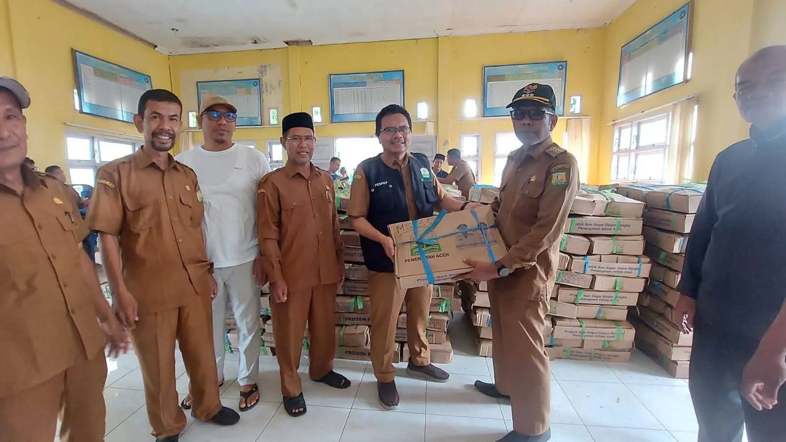 Peukan Bada Terima 11,1 Ton Bantuan Ikan Segar dari DKP Aceh