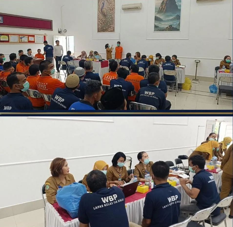 Kemerdekaan Hadir dalam Kepedulian, Lapas Binjai Gandeng Dinkes Layani 1.957 Jiwa