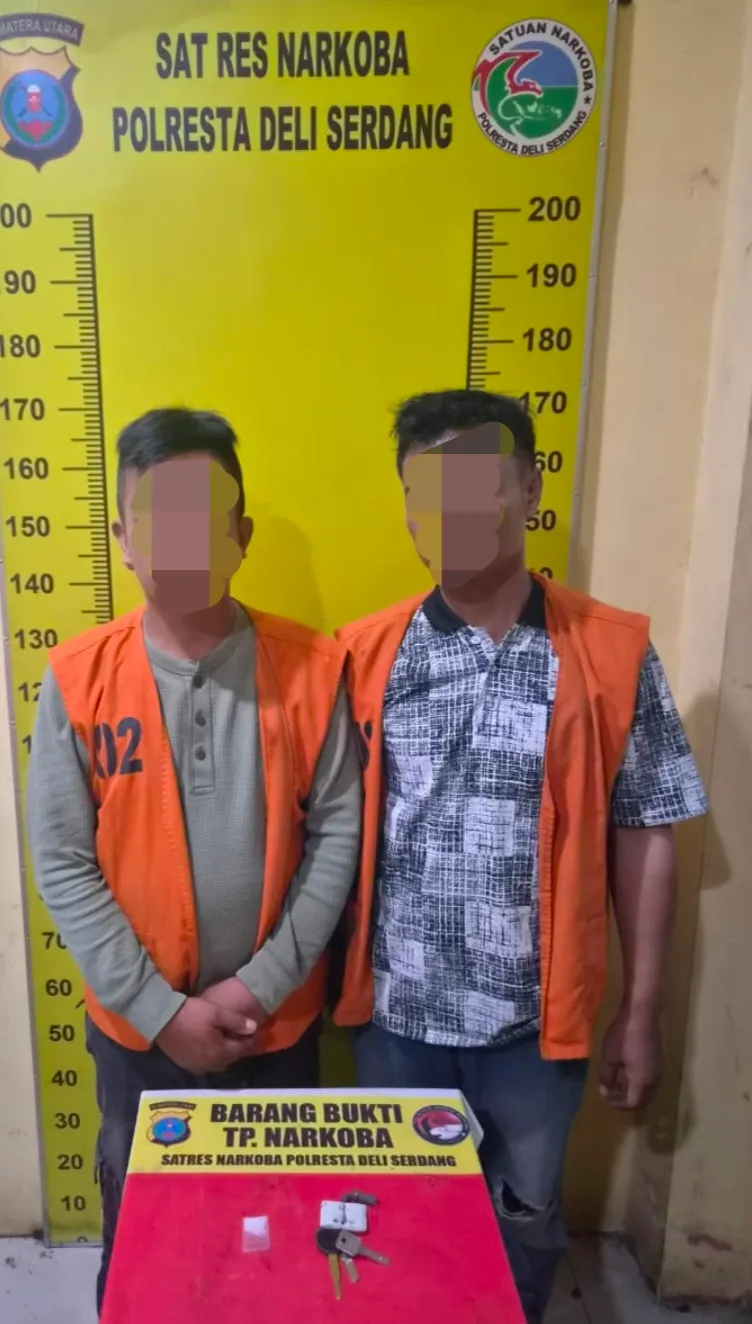 Simpan Sabu di Kantong Celana, Dua Warga Sergai Ditangkap Polresta Deliserdang