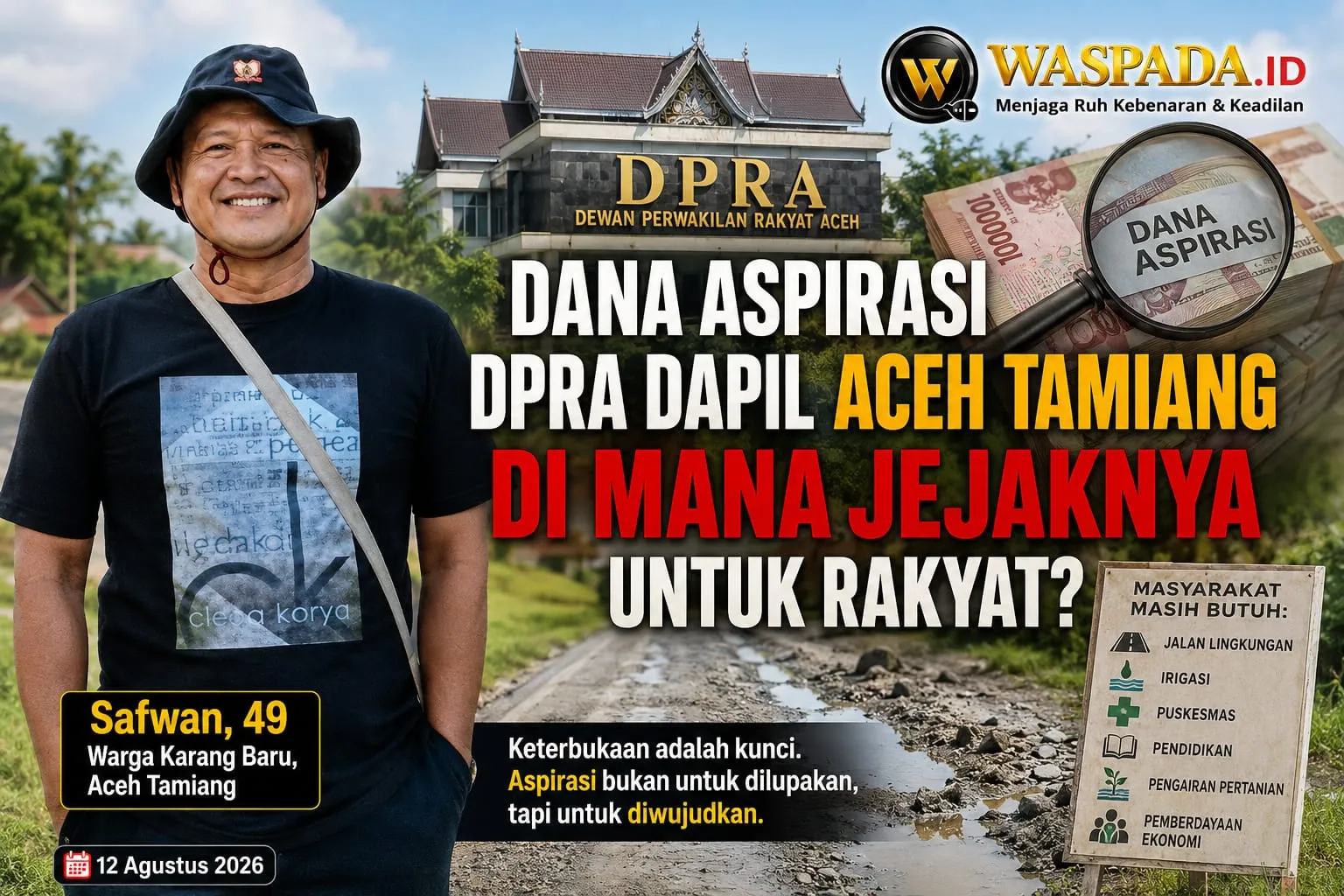 Dana Aspirasi DPRA Dapil Aceh Tamiang Di Mana Jejaknya untuk Rakyat?