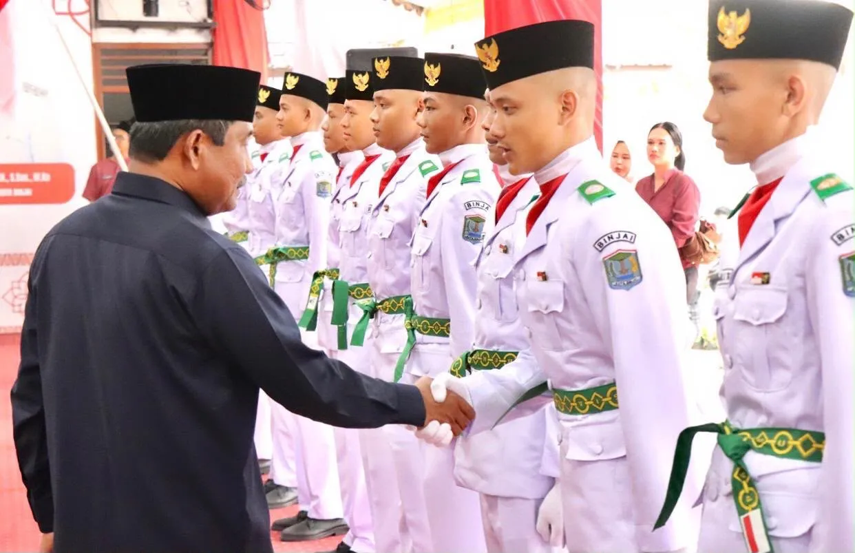 Wali Kota Binjai Kukuhkan 58 Anggota Paskibraka, Ingatkan Tanggung Jawab dan Jiwa Kebangsaan