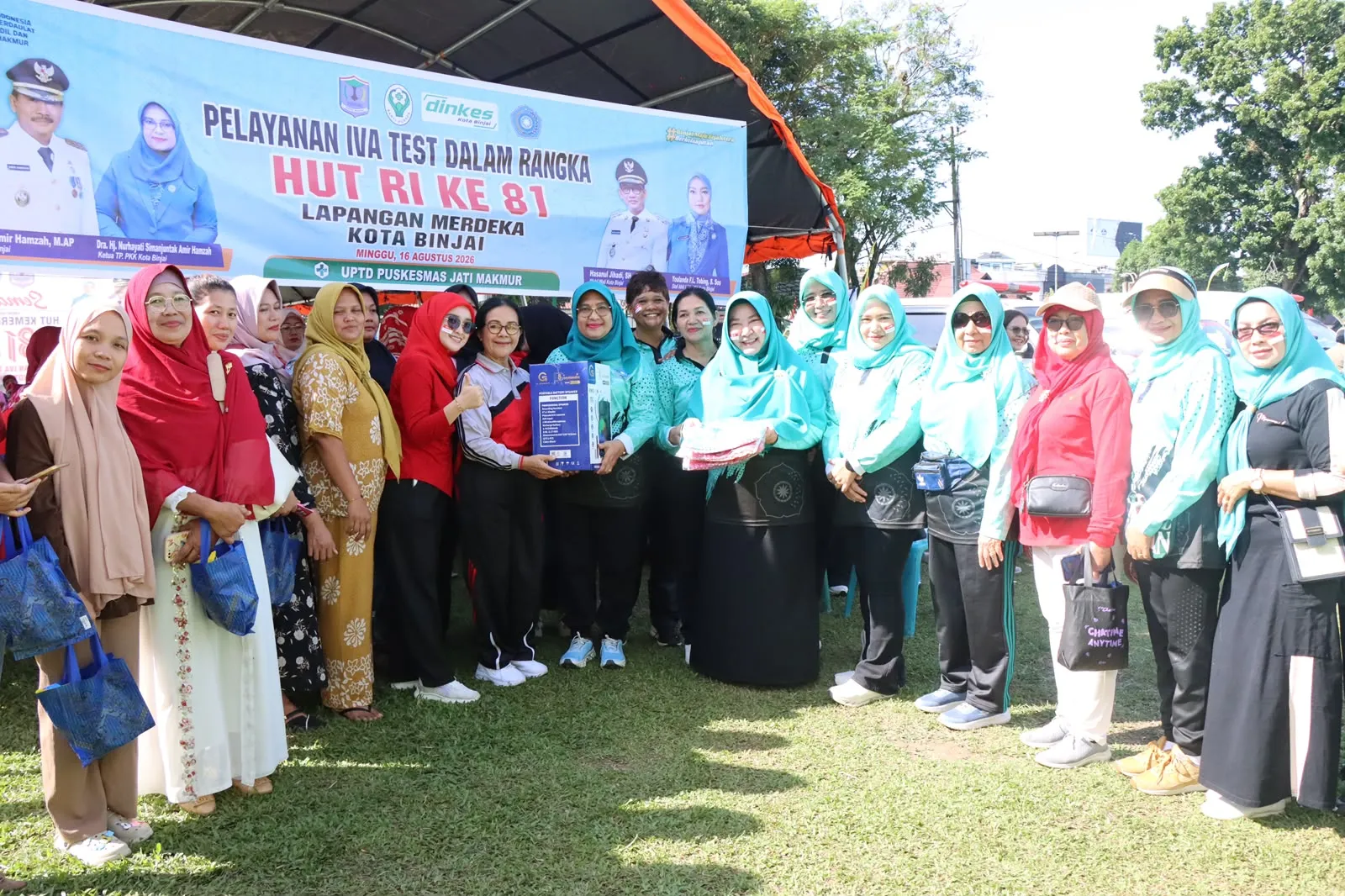 TP PKK Kota Binjai Tinjau Pelayanan IVA Test dan KB dalam Rangka HUT ke-81 RI