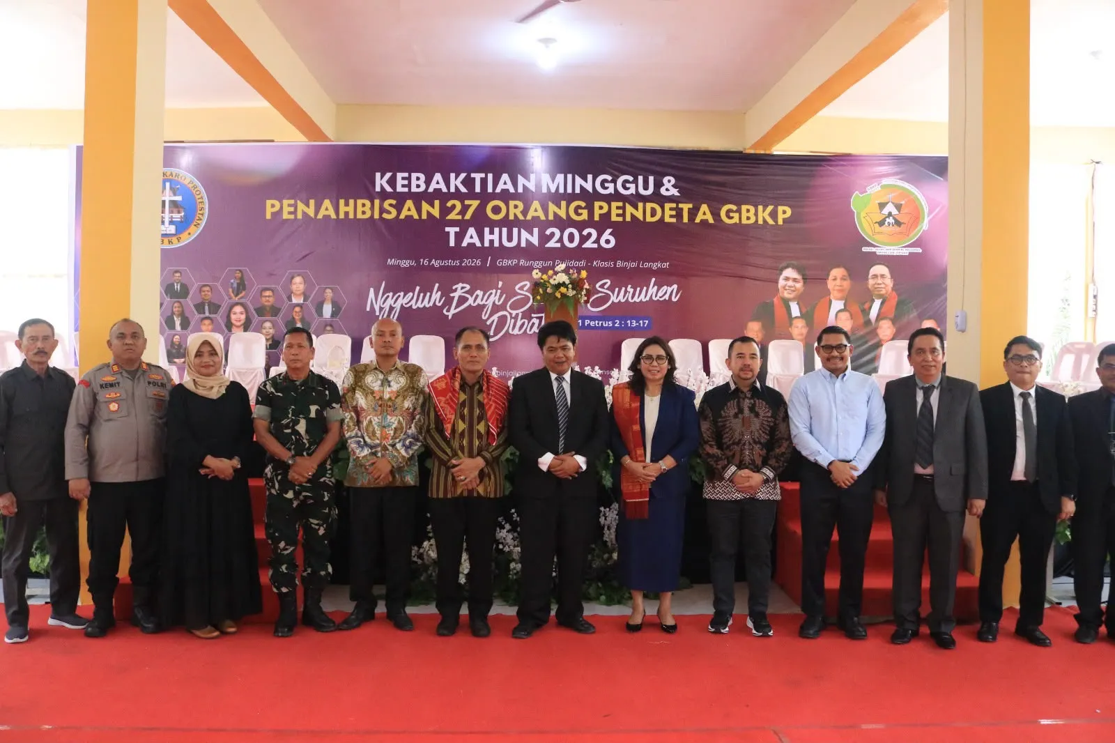 27 Pendeta GBKP Ditahbiskan, Pemko Binjai Dorong Penguatan Kerukunan Antarumat Beragama