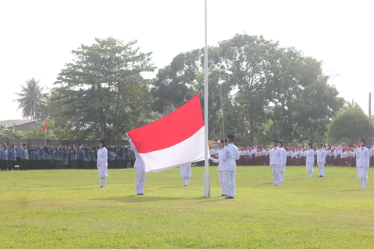 Paskibra Kecamatan Pantai Labu Sukses Jalankan Tugas Upacara HUT ke-81 RI