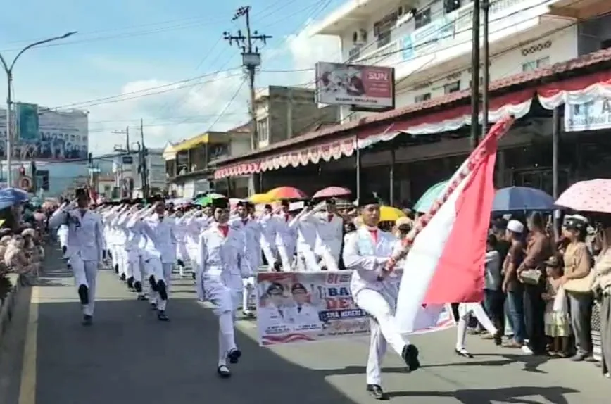 Defile HUT Ke-81 Republik Indonesia Sukses di Madina