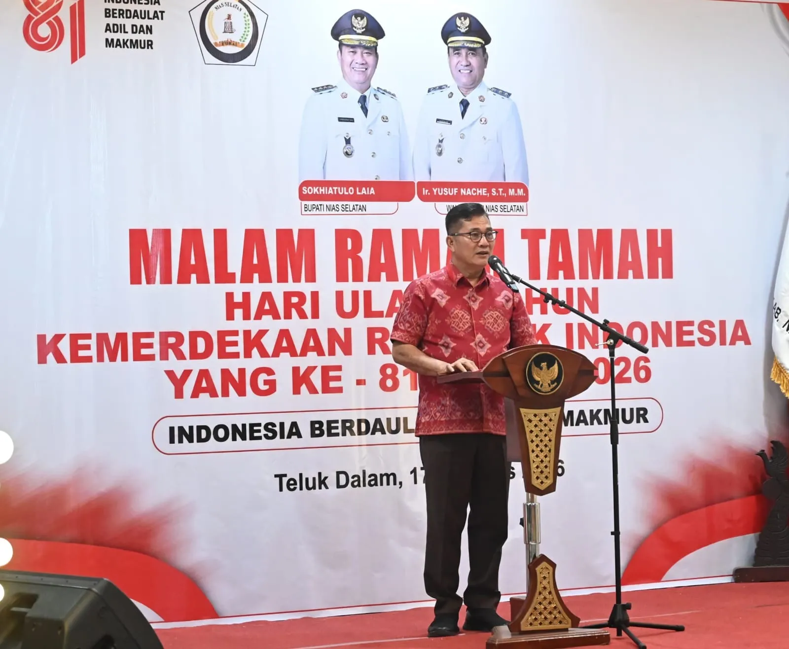 Ramah Tamah HUT Ke-81 RI, Bupati Nisel Ajak Masyarakat Bangun Daerah Dengan Semangat Kebersamaan