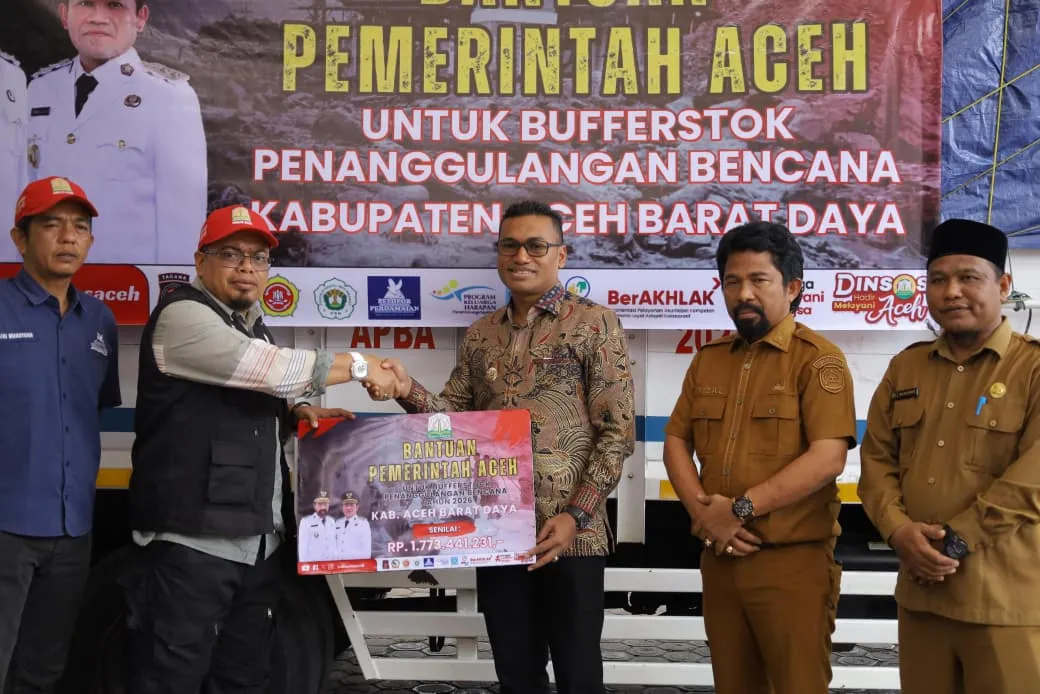 Abdya Perkuat Stok Logistik Bencana, Pemkab Terima Buffer Stock Rp1,77 Miliar