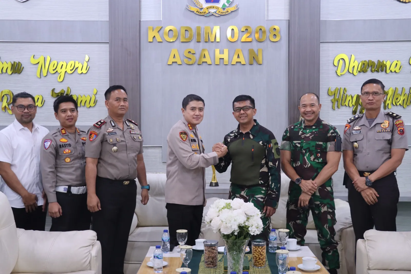 Kapolres Asahan Perkuat Sinergitas dengan Kodim 0208/AS Jelang Pilkades Serentak 2026