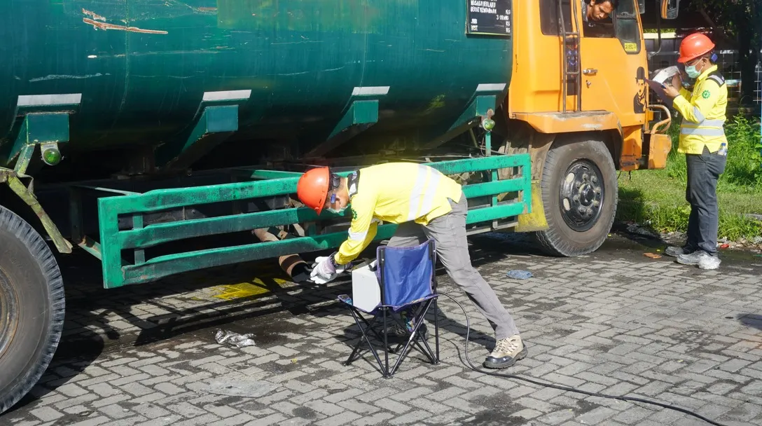 Pelindo Regional 1 Gelar Uji Emisi Kendaraan di Buffer Area Gate 2 Pelabuhan Belawan