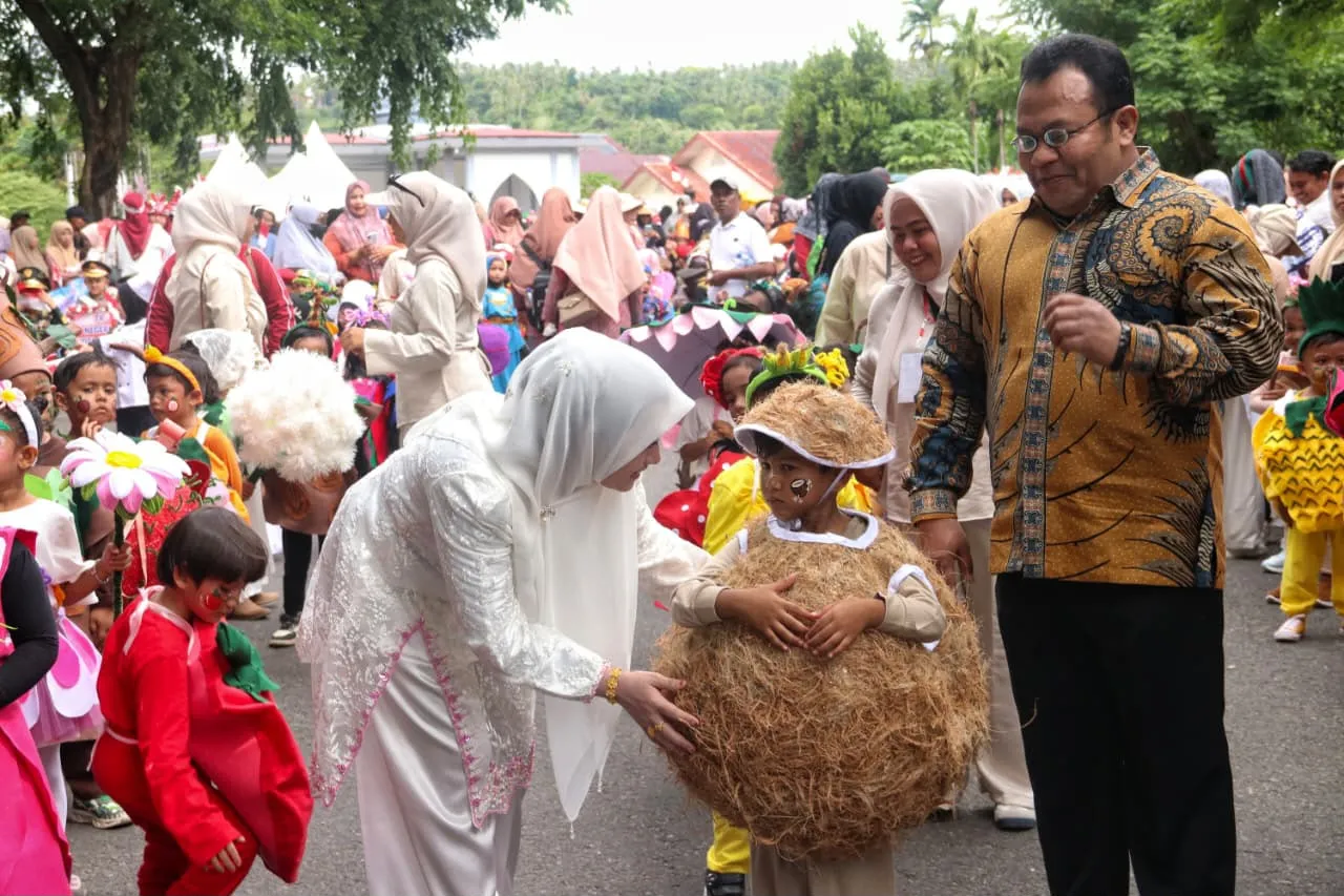 600 Anak PAUD-TK Meriahkan Pawai HUT ke-81 RI di Sabang