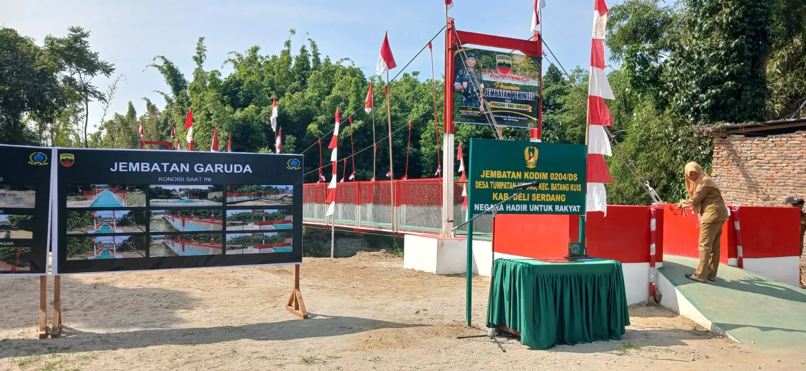 ​Pembangunan Jembatan Garuda Desa Tumpatan Nibung Rampung
