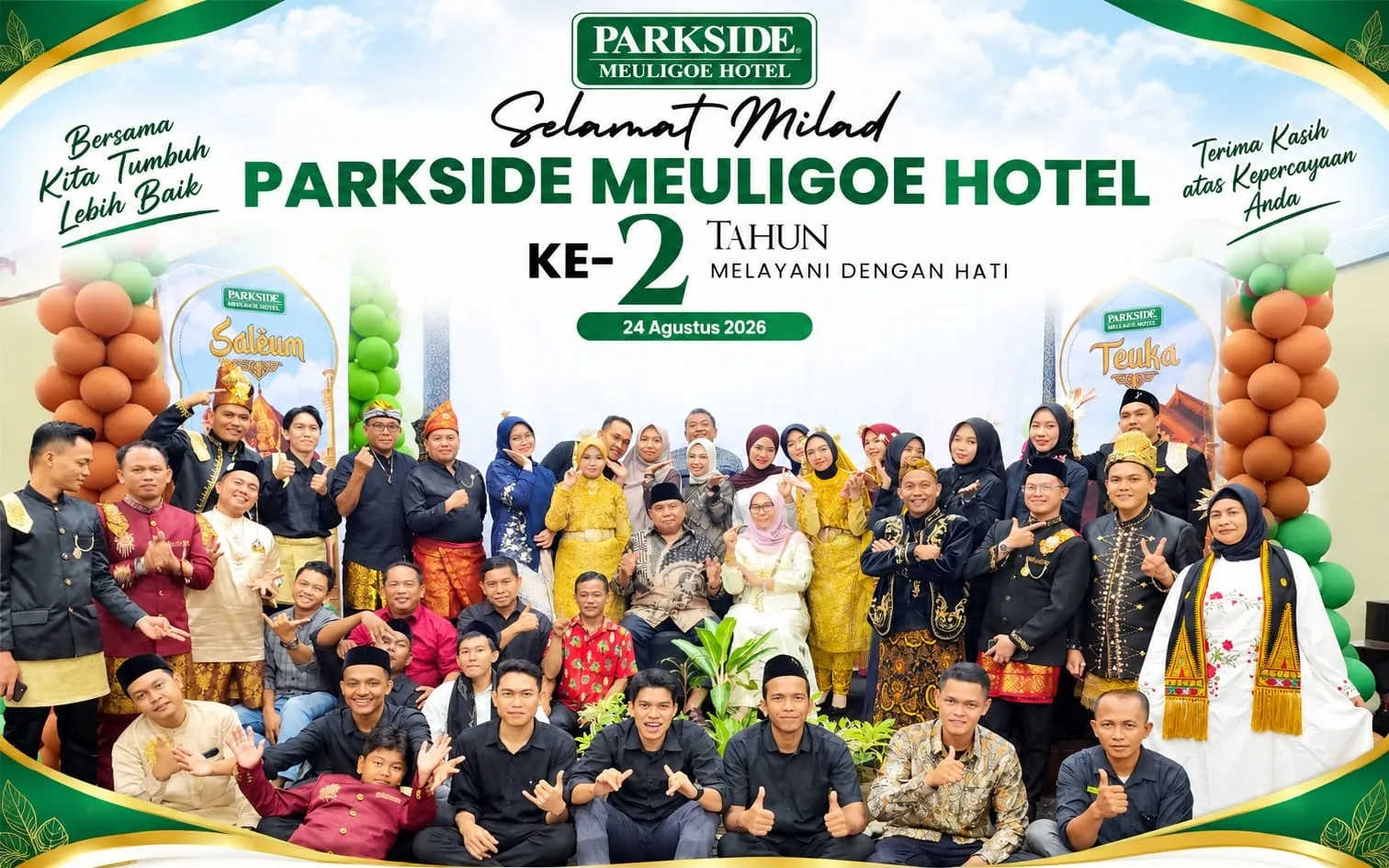 Parkside Meuligoe Hotel Meulaboh Rayakan Ulang Tahun ke-2, Perkuat Komitmen Layanan Berkualitas di Aceh Barat