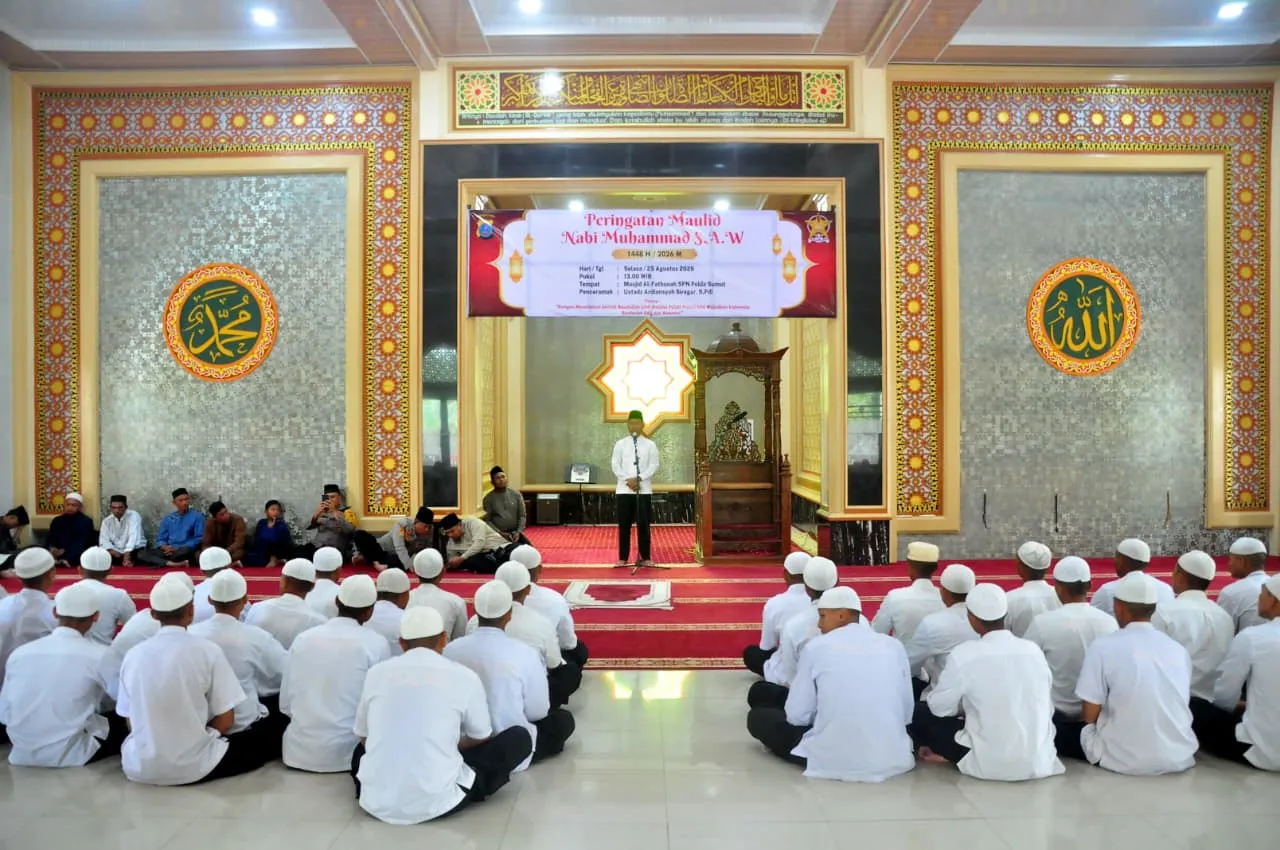 Peringatan Maulid Nabi SPN Hinai Polda Sumut Dirangkaikan Baksos Dan Bakkes