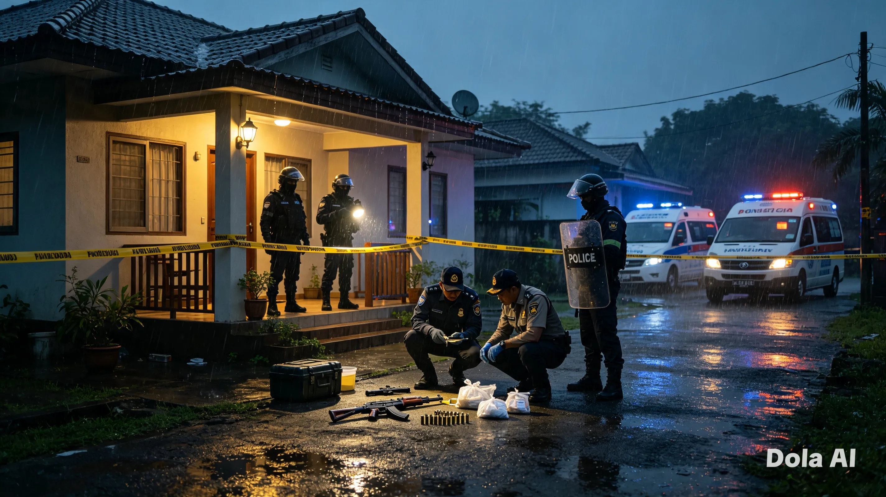 Baku Tembak Berdarah di Lampung Utara: Buron Narkoba Tewas, 3 Polisi Terluka