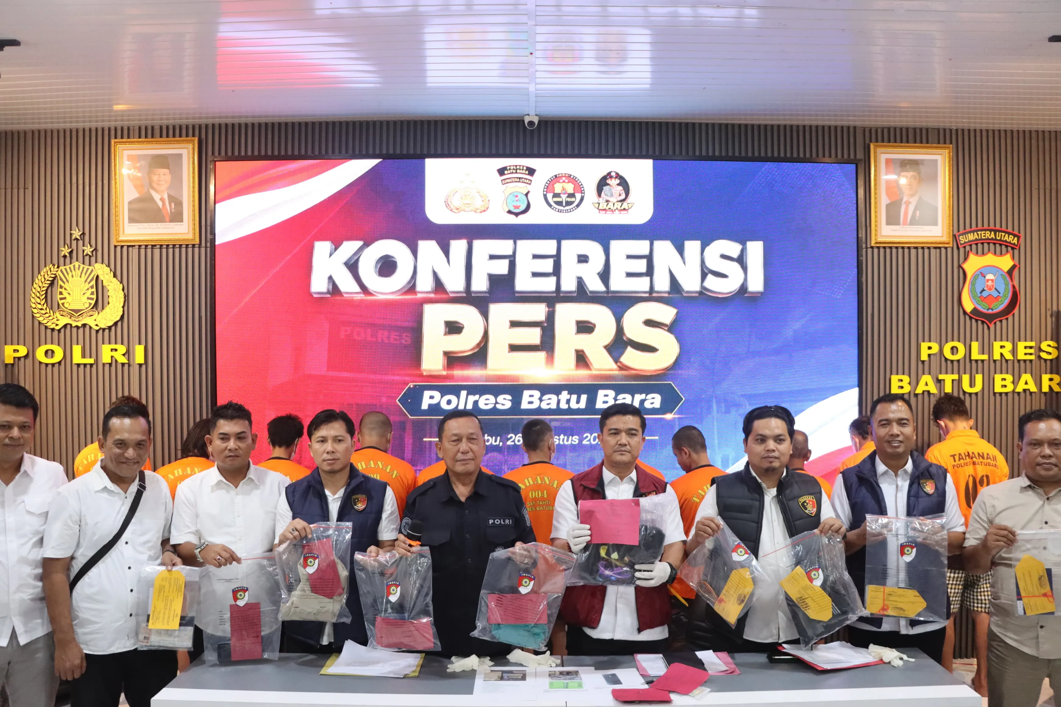 Polres Batubara Ungkap 10 Kasus 3C, 17 Tersangka Diamankan