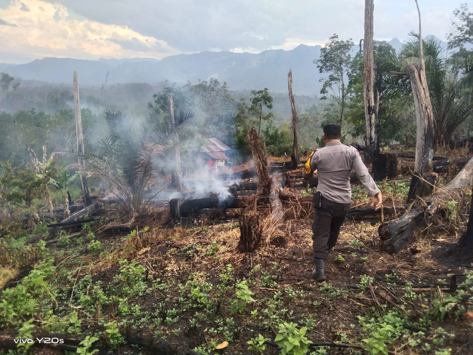 Lancang Kuning Deteksi Kebakaran, Polsek SDH Bergerak Cepat