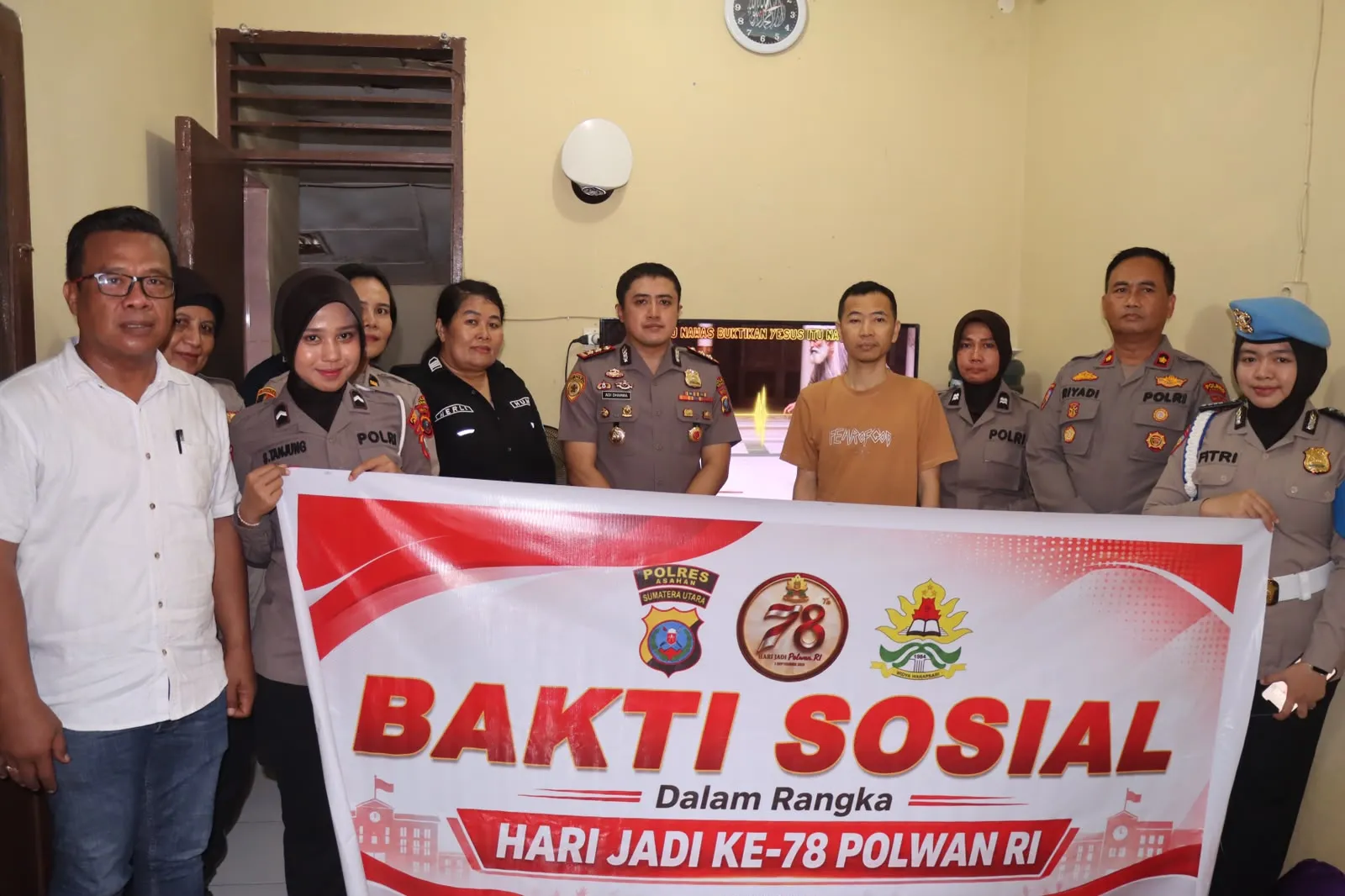 HUT Polwan ke-78, Kapolres Asahan bersama Polwan Hadirkan Kepedulian Lewat Bakti Sosial