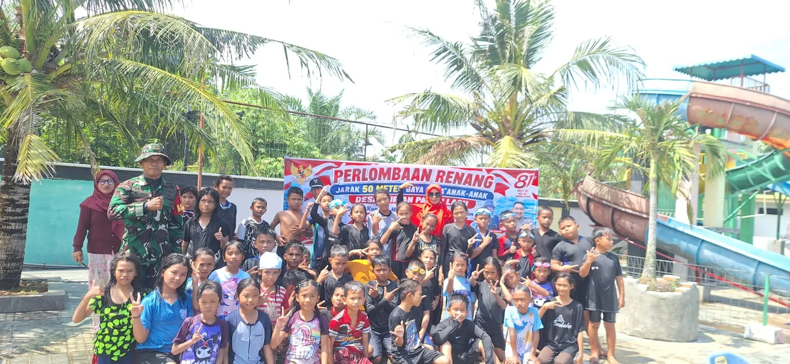 Semarak HUT RI ke-81, Pemdes Durian Gelar Lomba Renang Anak dan Remaja