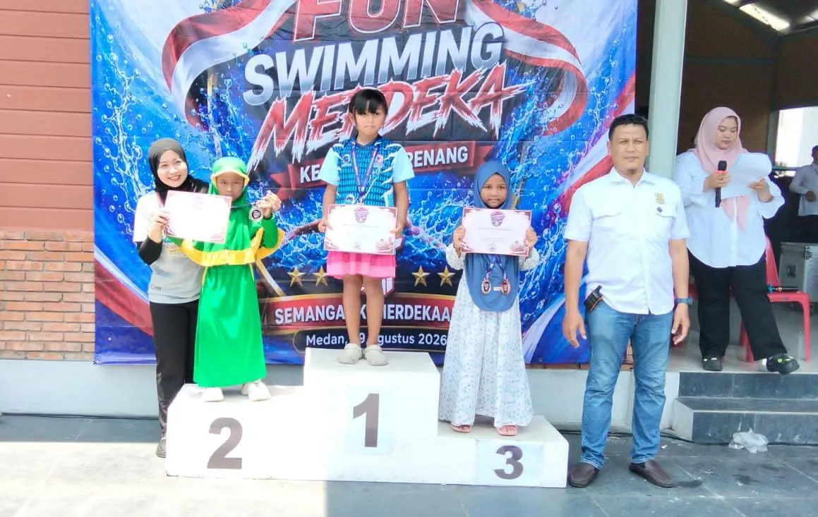 Usia 7 Tahun, Nadira Mandalika Sabet Dua Medali di Fun Swimming Merdeka se- Sumut