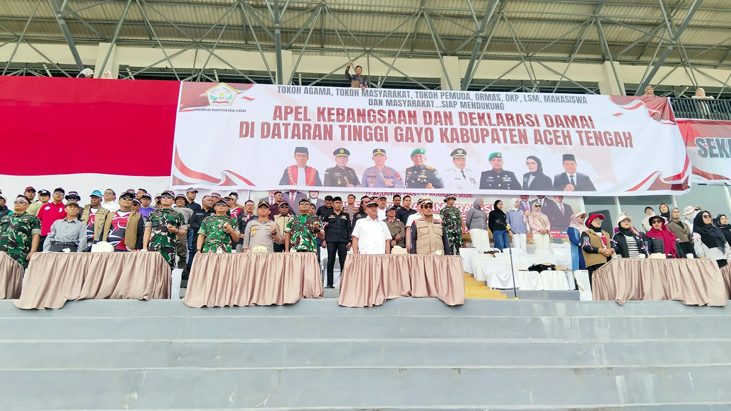 Gayo Komit Damai, Puluhan Ribu Warga Aceh Tengah Gelar Apel Kebangsaan
