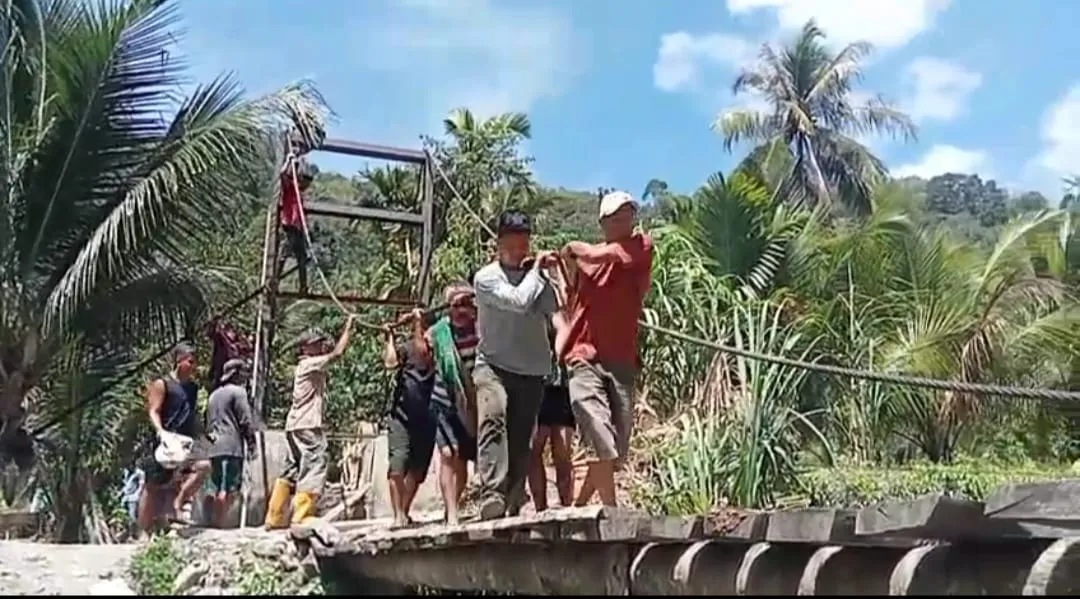 Capai 62,5 Persen, TNI AD Kebut Pembangunan Jembatan Gantung Aek Bargot Padang Lawas