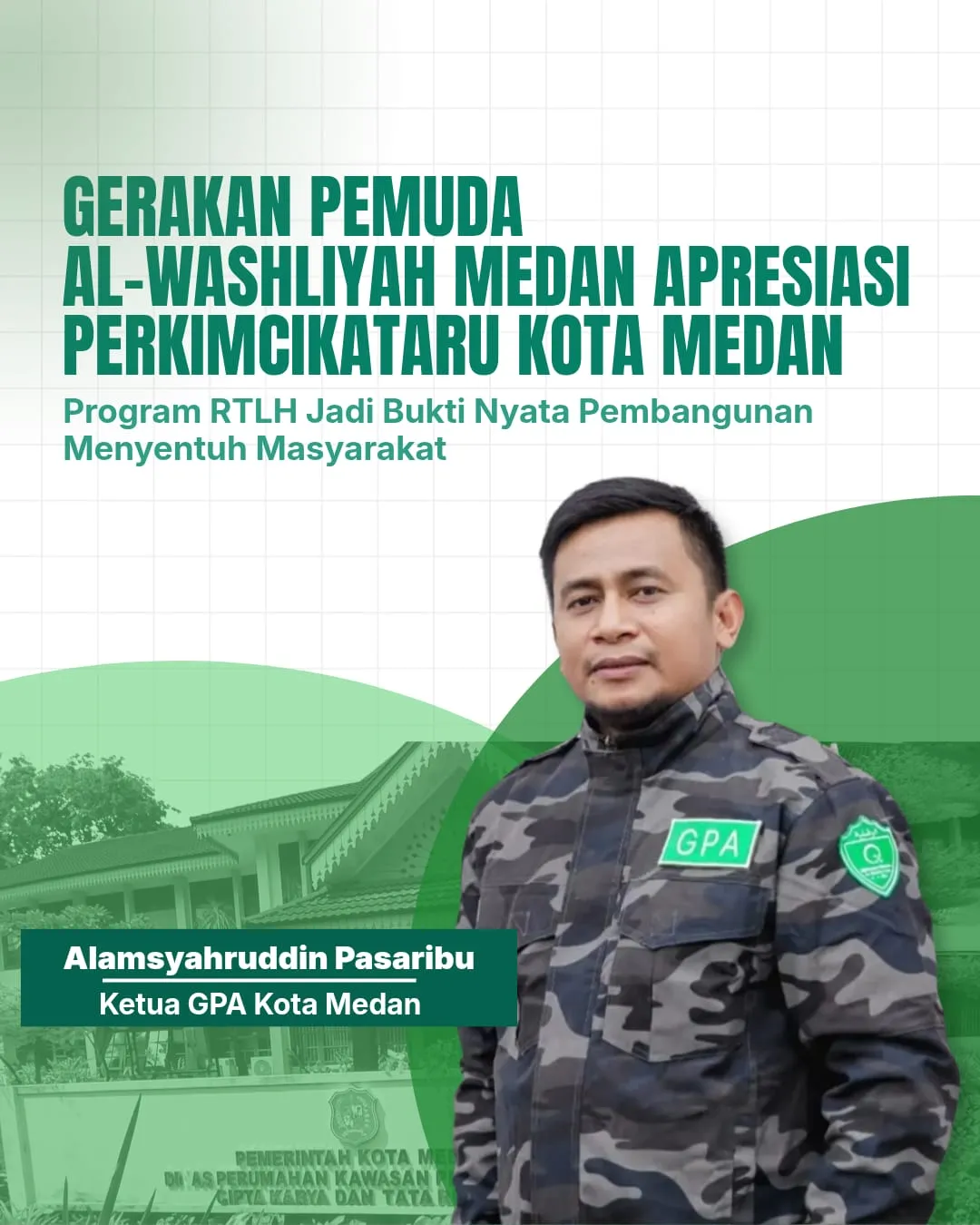 Gerakan Pemuda Al-Washliyah Medan Apresiasi Perkimcikataru Kota Medan