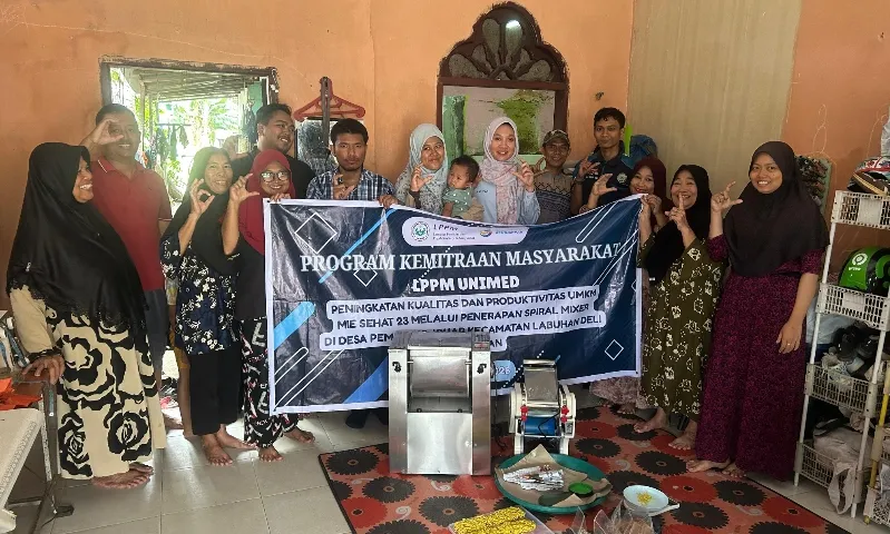 Unimed Dorong UMKM Mie Sehat 23 Naik Kelas Lewat Teknologi Dan Digitalisasi