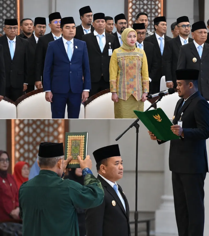 Bobby Lantik Timur Tumanggor Sebagai Pj Sekdaprov Sumut, Dihadiri Dirut Perumda Tirtanadi