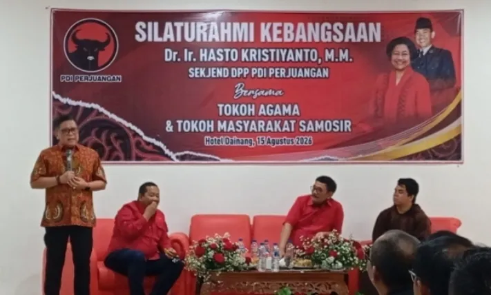 Hasto Ajak Tokoh Agama dan Masyarakat Samosir Rawat Indonesia sebagai Rumah Bersama