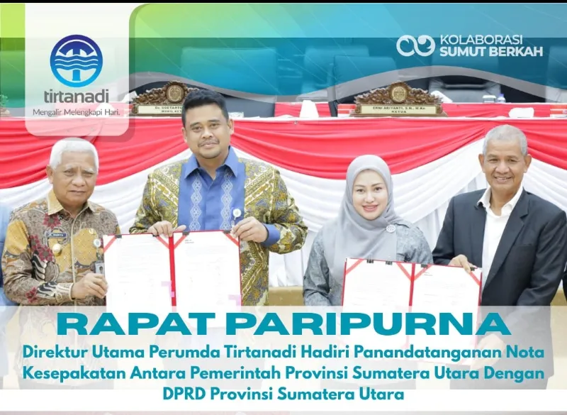 Dirut Tirtanadi Hadiri Paripurna DPRD Sumut Bahas Perubahan APBD 2026