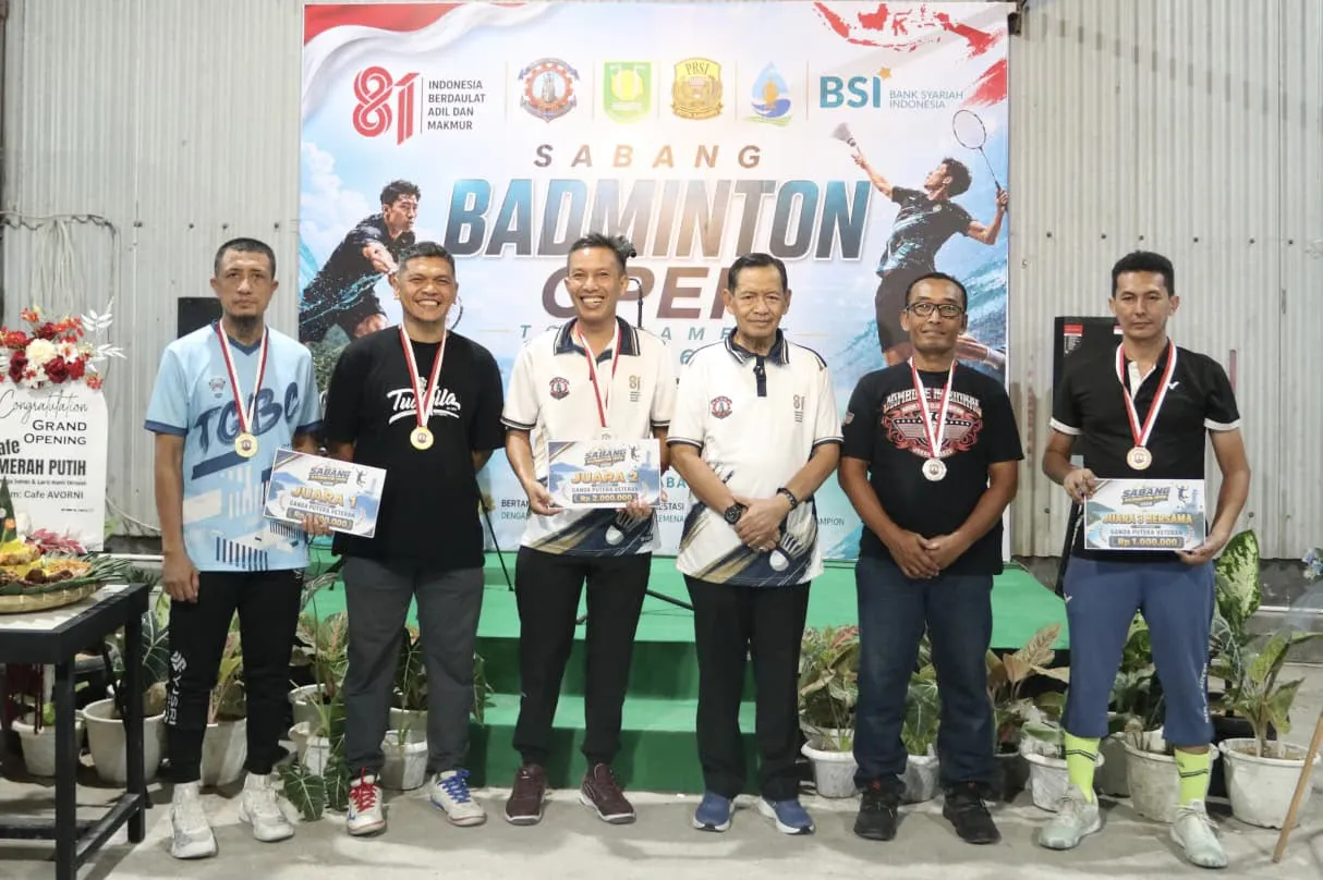 Dari Lapangan ke Ruang Kreatif, Wakil Wali Kota Sabang Apresiasi Turnamen Badminton dan Cafe Merah Putih