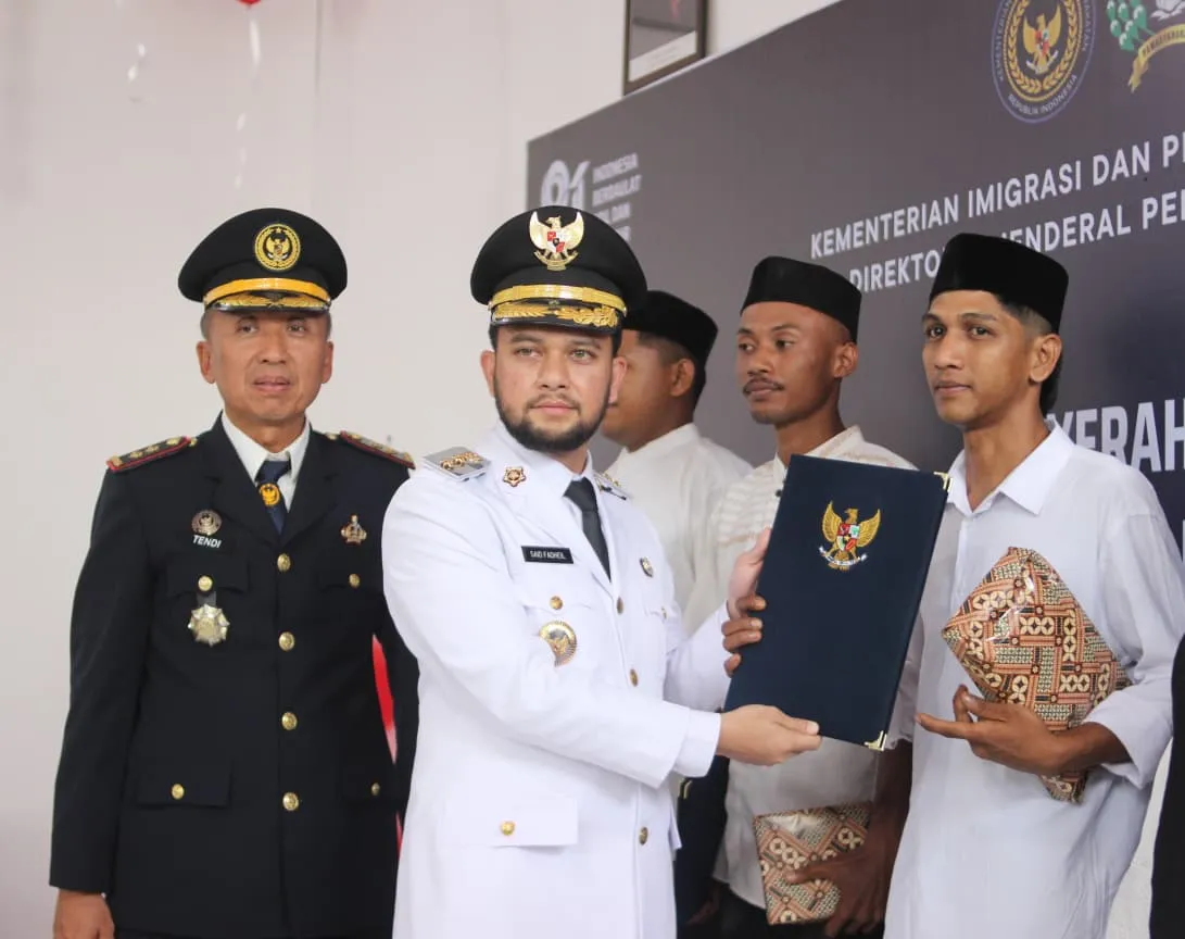 Wakil Bupati Serahkan Remisi 351 Napi di Kemerdekaan Ke-81 RI