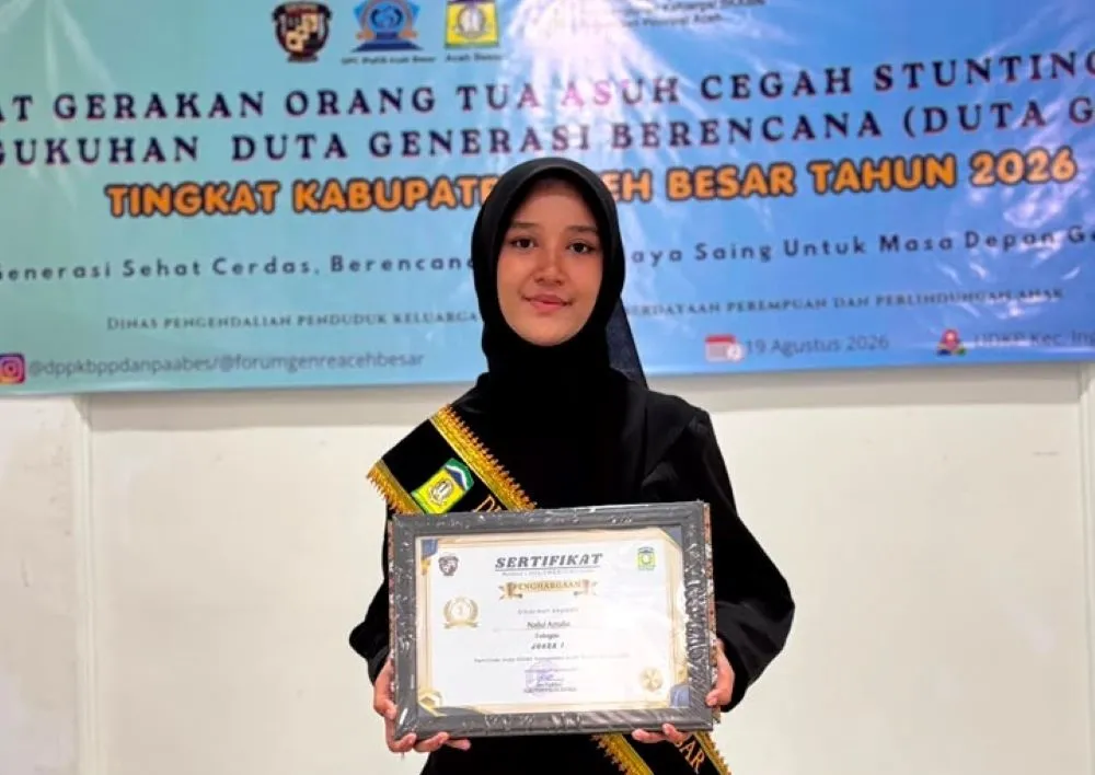Siswi SMAN 1 Kota Jantho Terpilih sebagai Duta GenRe Aceh Besar 2026