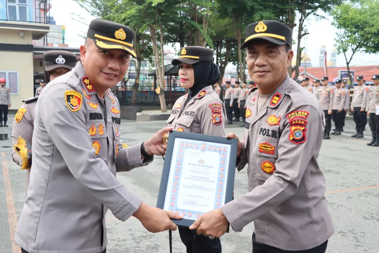Tiga Kapolsek Terbaik di Agara Peroleh Penghargaan dari Kapolres