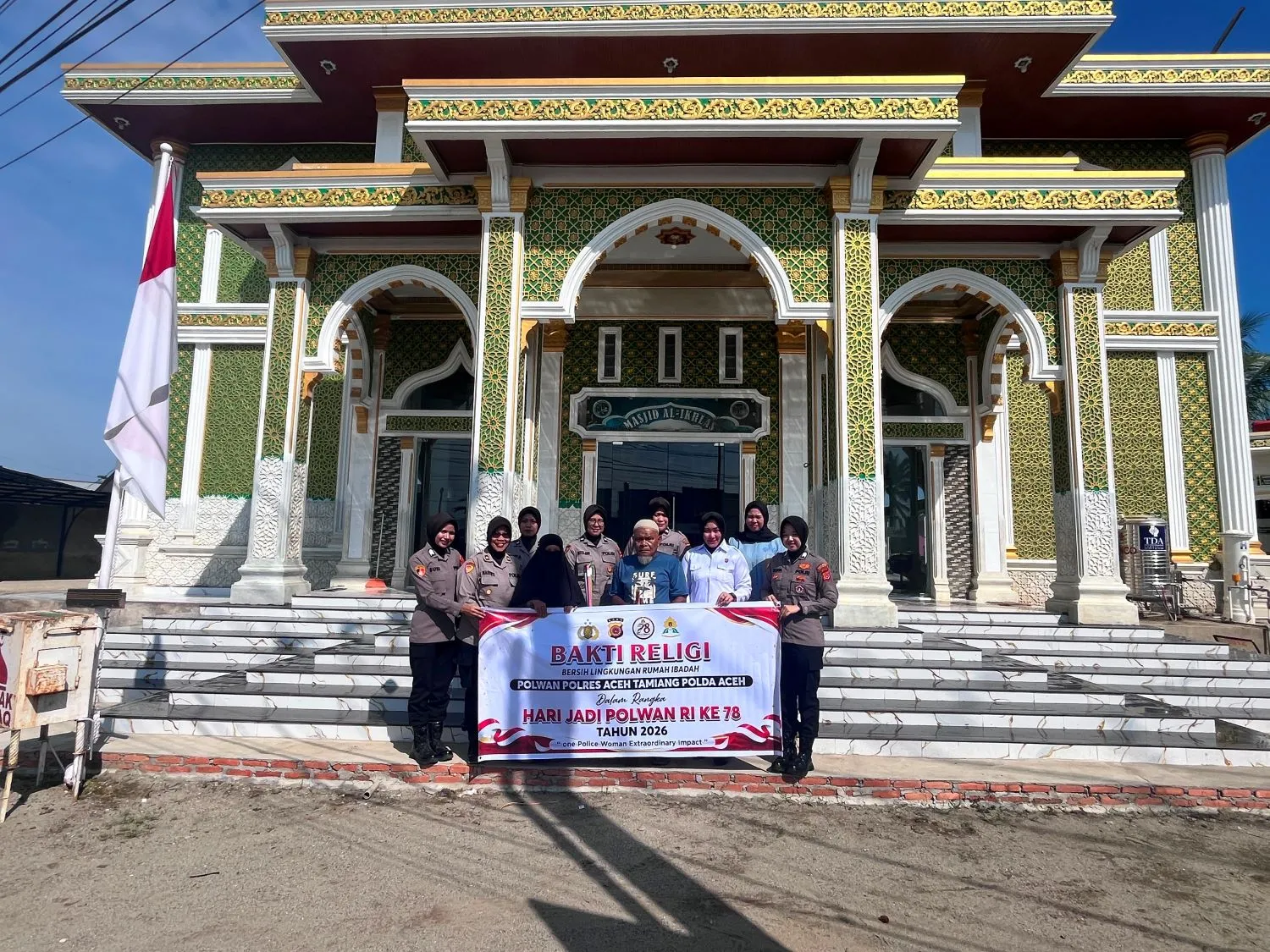 Sambut Hari Jadi ke-78, Polwan Polres Aceh Tamiang Gelar Bakti Religi