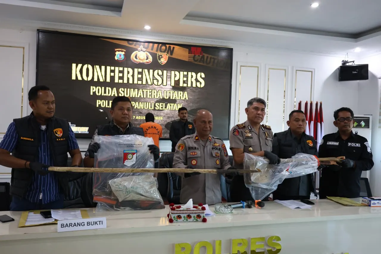 13 Tersangka, 11 Kasus Terungkap Selama Agustus 2026 di Wilkum Polres Tapsel