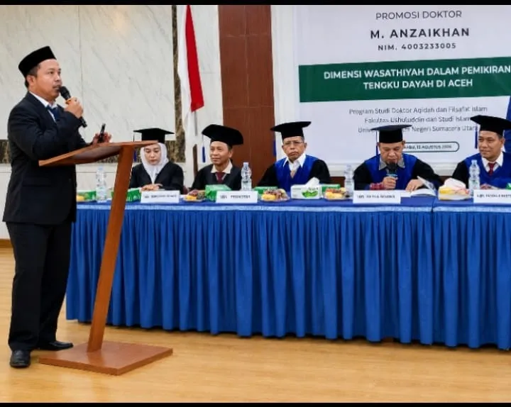 Disertasi M. Anzaikhan Ungkap Karakter Wasathiyah Ulama Aceh