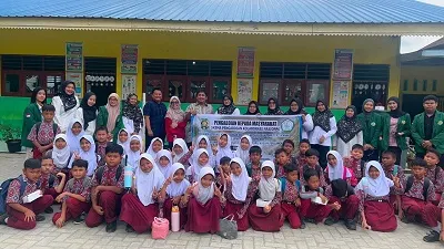 Tim Kolaborasi USU Dan STOK Binaguna Edukasi Mitigasi Bencana Siswa SD