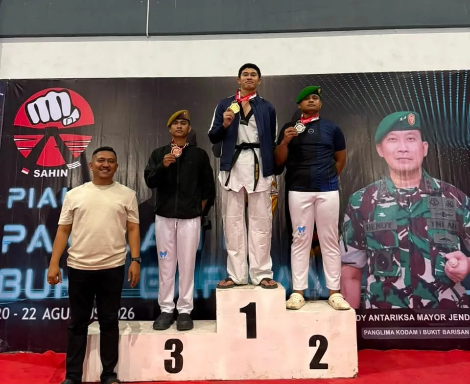 Personel SPN Polda Sumut Raih Juara I Taekwondo Piala Pangdam I/BB