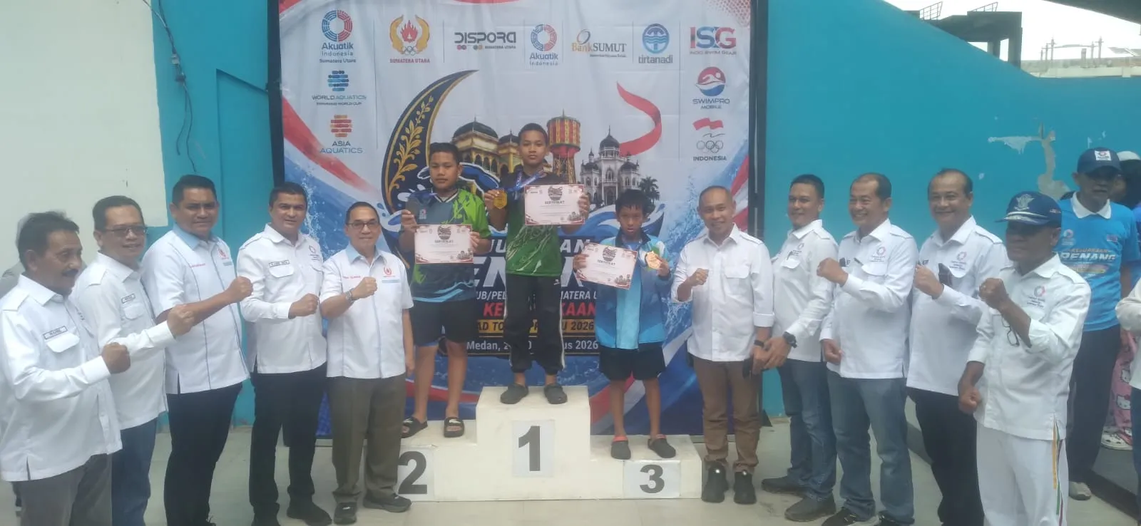 Ratusan Peserta Banjiri Kejuaraan Piala Kemerdekaan Road To Porprovsu 2026, Kadisporasu : Ketua Federasi Akuatik Sumut Berhasil