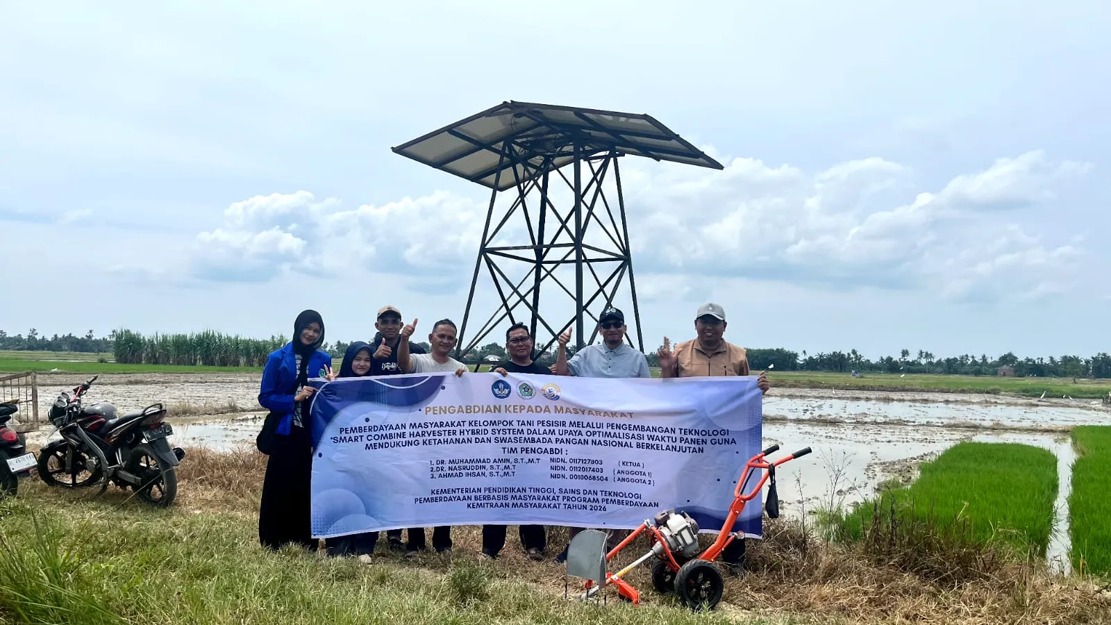 Tim PKM Universitas Samudra Perkenalkan Smart Combine Harvester Hybrid System untuk Percepat Modernisasi Pertanian di Aceh Tamiang