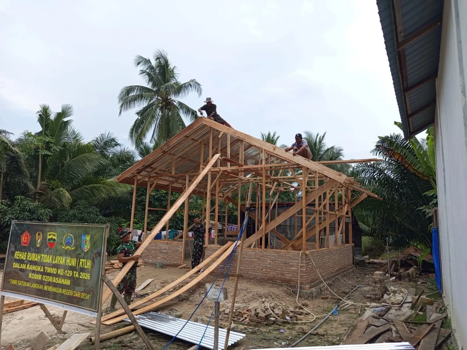 Satgas TMMD Ke-129 TA 2026 Kodim 0208/Asahan Segera Wujudkan Impian M. Irfai Miliki Rumah Layak Huni